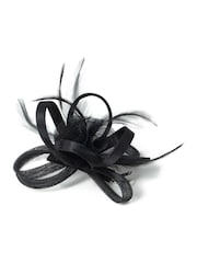 Aela Satin Black Fascinator - Image 2 of 2