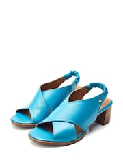Moda in Pelle Prinia Cross-Over Low Block Elastic Sandals - Image 2 of 4