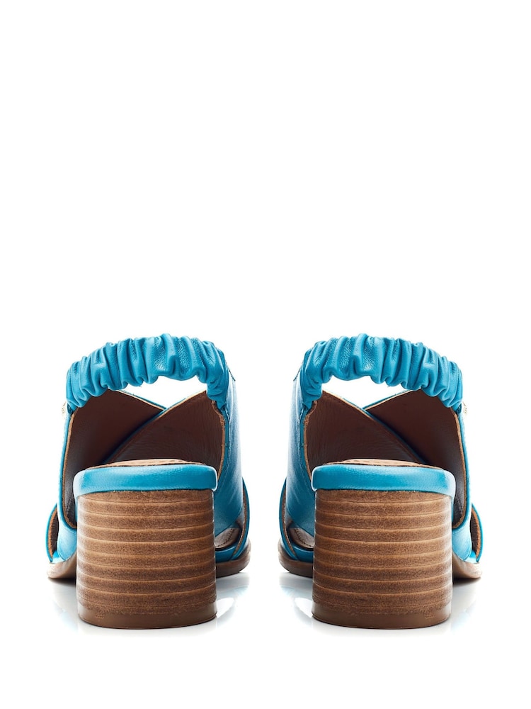 Moda in Pelle Prinia Cross-Over Low Block Elastic Sandals - Image 3 of 4