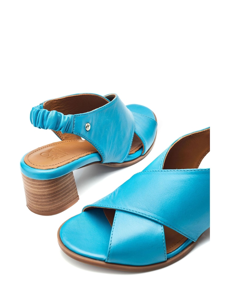 Moda in Pelle Prinia Cross-Over Low Block Elastic Sandals - Image 4 of 4