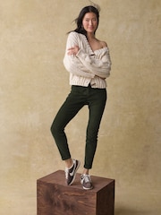 Olive Green Corduroy Skinny Trousers - Image 1 of 7