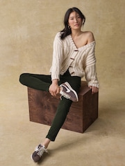 Olive Green Corduroy Skinny Trousers - Image 2 of 7