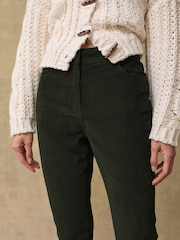 Olive Green Corduroy Skinny Trousers - Image 5 of 7