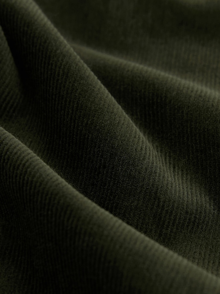 Olive Green Corduroy Skinny Trousers - Image 7 of 7