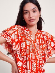 Monsoon Dario Print Pleat Top - Изображение 4 из 5