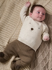 Mamas & Papas 2 Piece 100% Cotton Bear Knit Set - Image 1 of 5