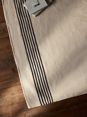 The Set Natural Stripe Flatweave Wool Rug - Image 2 of 3