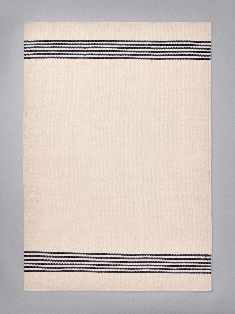 The Set Natural Stripe Flatweave Wool Rug - Image 3 of 3 The Set Natural Stripe Flatweave Wool Rug - Image 3 of 3
