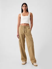 Gap Brown Cargo Easy Trousers - Image 1 of 8