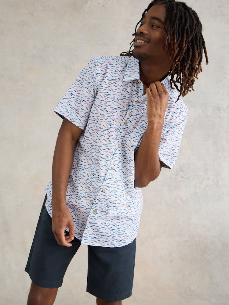 White Stuff White Shoal Printed Shirt - Image 1 of 7 White Stuff White Shoal Printed Shirt - Image 1 of 7