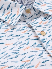 White Stuff White Shoal Printed Shirt - Image 7 of 7