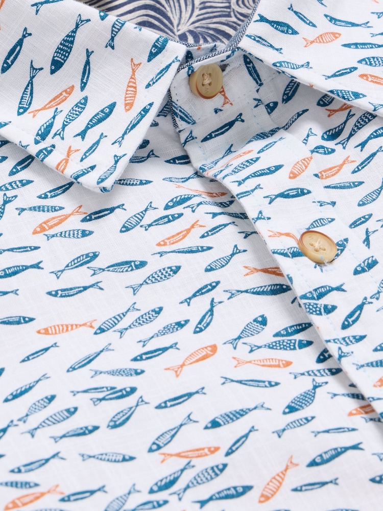 White Stuff White Shoal Printed Shirt - Image 7 of 7 White Stuff White Shoal Printed Shirt - Image 7 of 7