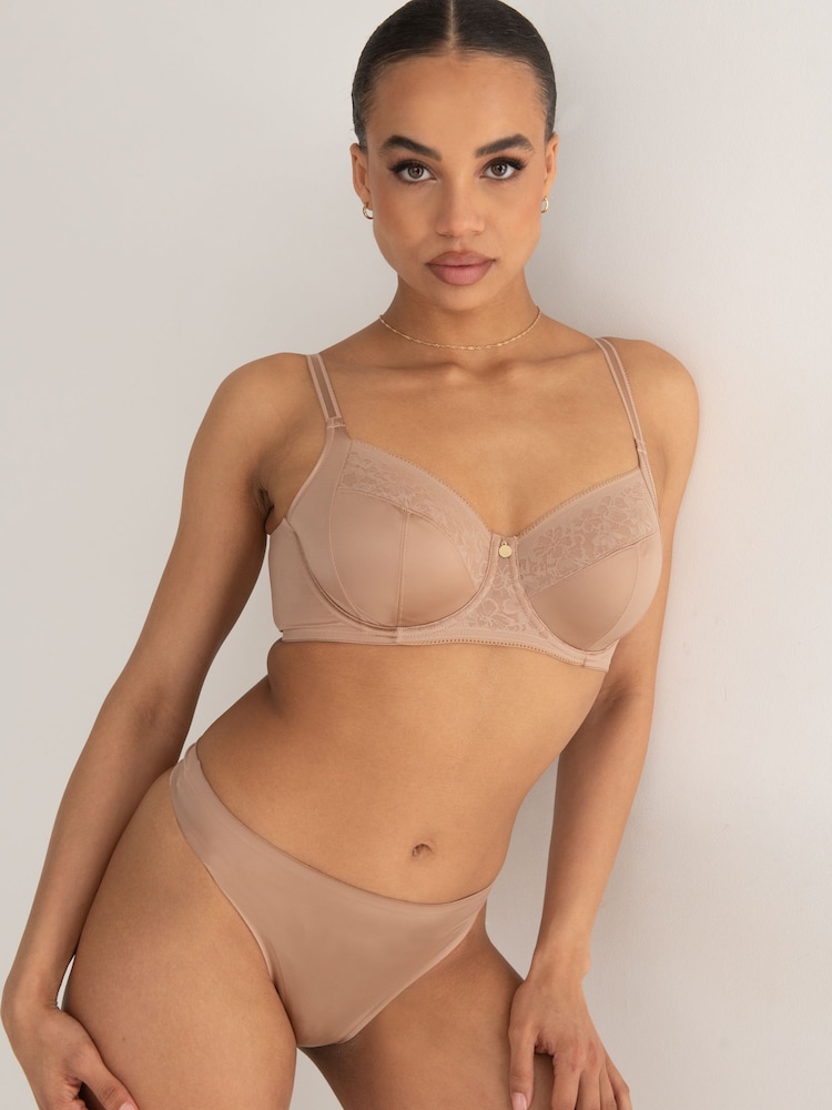 Pour Moi Nude Effortless Non Padded Full Cup Side Support Bra - Image 2 of 4