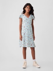 Gap Light Blue DÔEN Floral Dress (Kids) - Image 1 of 4