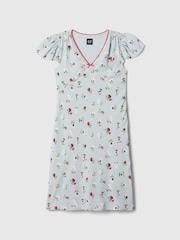 Gap Light Blue DÔEN Floral Dress (Kids) - Image 4 of 4