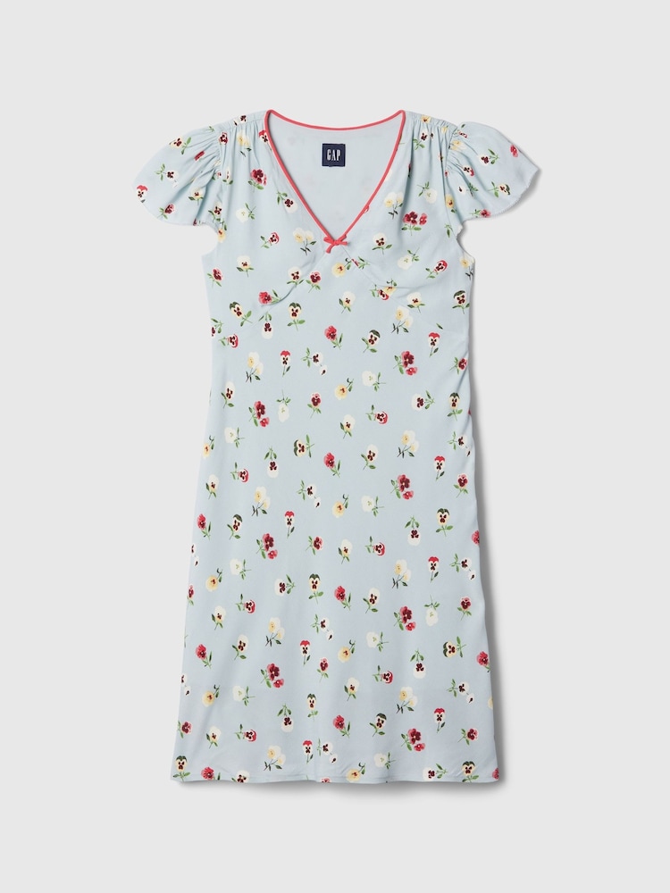 Gap Light Blue DÔEN Floral Dress (Kids) - Image 4 of 4