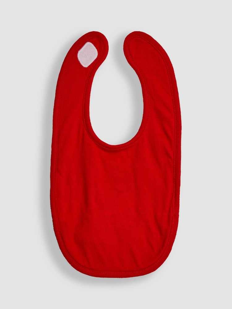 JoJo Maman Bébé Red Reindeer Bib - Image 2 of 3