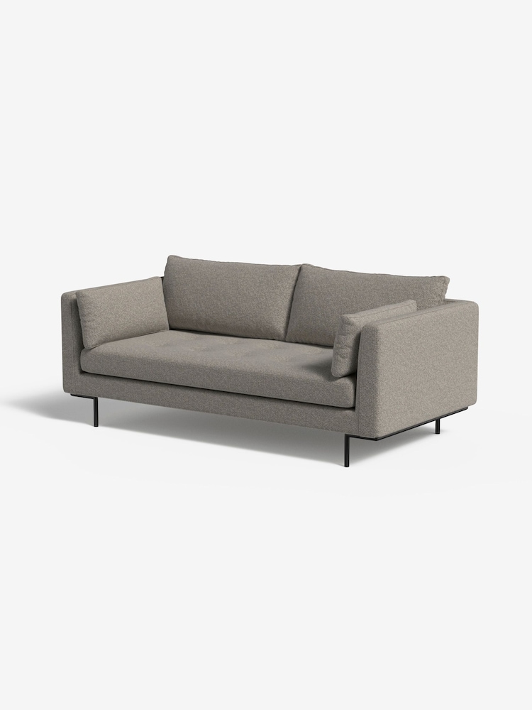 MADE.COM Basket Weave Pumice Grey Harlow 2 Seater Sofa - Image 1 of 3