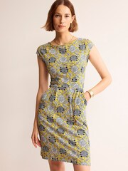 Boden Yellow 100% Cotton Petite Florrie Jersey Dress - Image 1 of 5