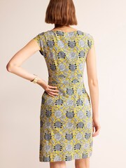 Boden Yellow 100% Cotton Petite Florrie Jersey Dress - Image 2 of 5