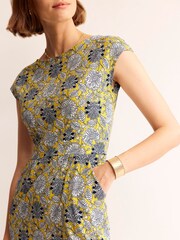 Boden Yellow 100% Cotton Petite Florrie Jersey Dress - Image 3 of 5