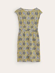 Boden Yellow 100% Cotton Petite Florrie Jersey Dress - Image 5 of 5