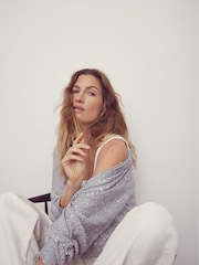 Mint Velvet Silver Sequin Bomber Cardigan - Image 2 of 4