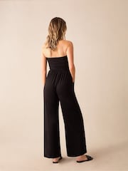 Ro&Zo Black Jersey Bandeau Jumpsuit - Image 3 of 5