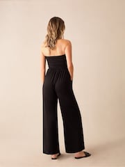 Ro&Zo Black Jersey Bandeau Jumpsuit - Image 4 of 5