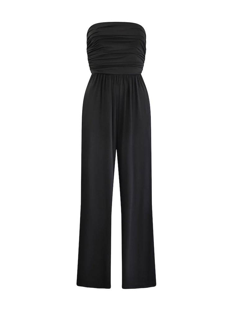 Ro&Zo Black Jersey Bandeau Jumpsuit - Image 5 of 5