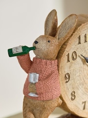 Natural Rosie and Bertie Wine Mantle Clock - Image 2 of 4