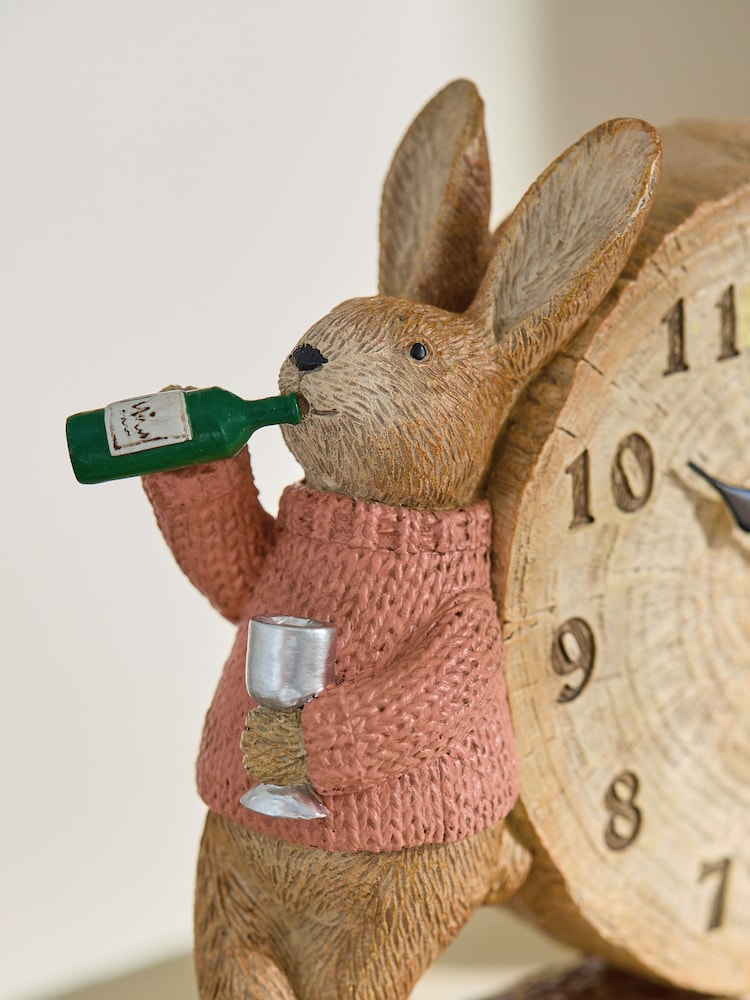 Natural Rosie and Bertie Wine Mantle Clock - Image 2 of 4