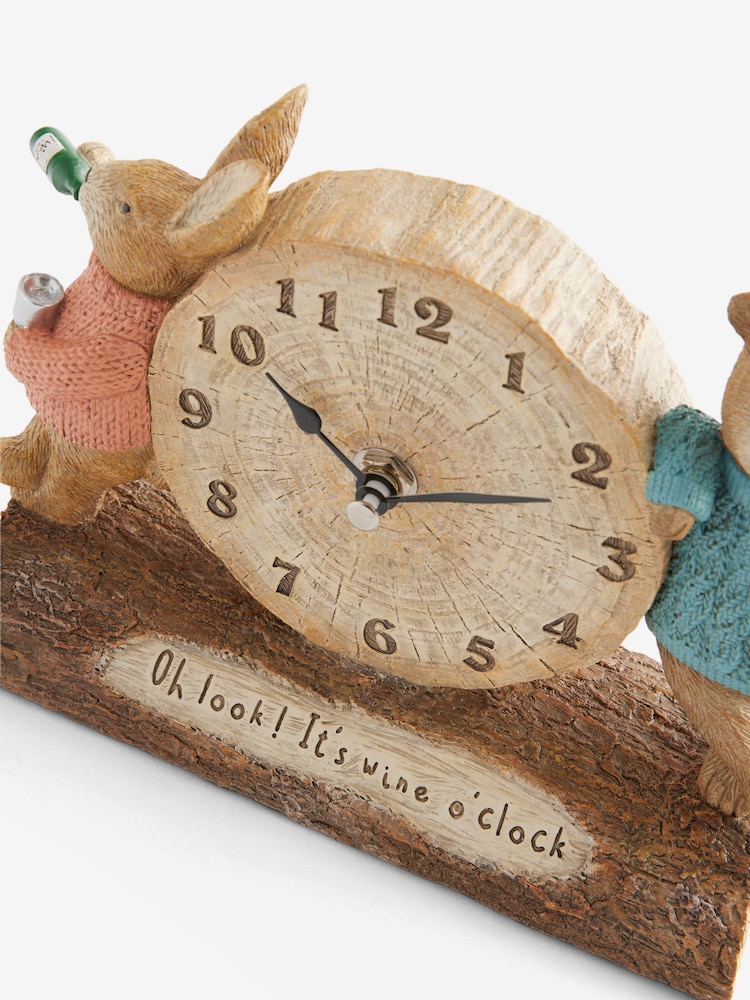 Natural Rosie and Bertie Wine Mantle Clock - Image 4 of 4