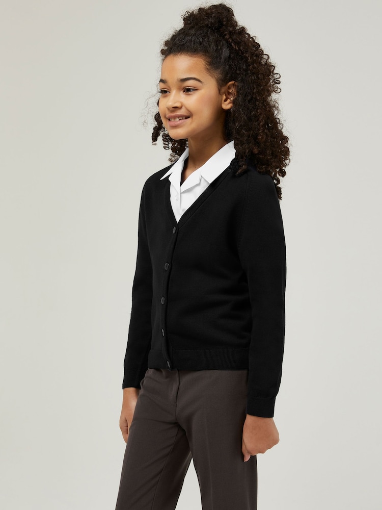 Trutex Black 100% Cotton Cardigan - Image 1 of 6