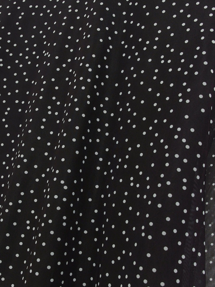 River Island Black Mesh Frill Blouse - Image 4 of 4