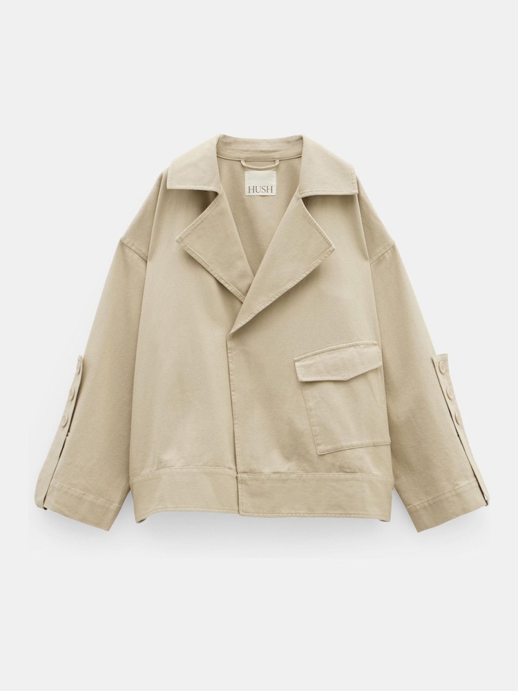 Hush Natural Relaxed 100% Cotton Renee Jacket - Image 6 of 6