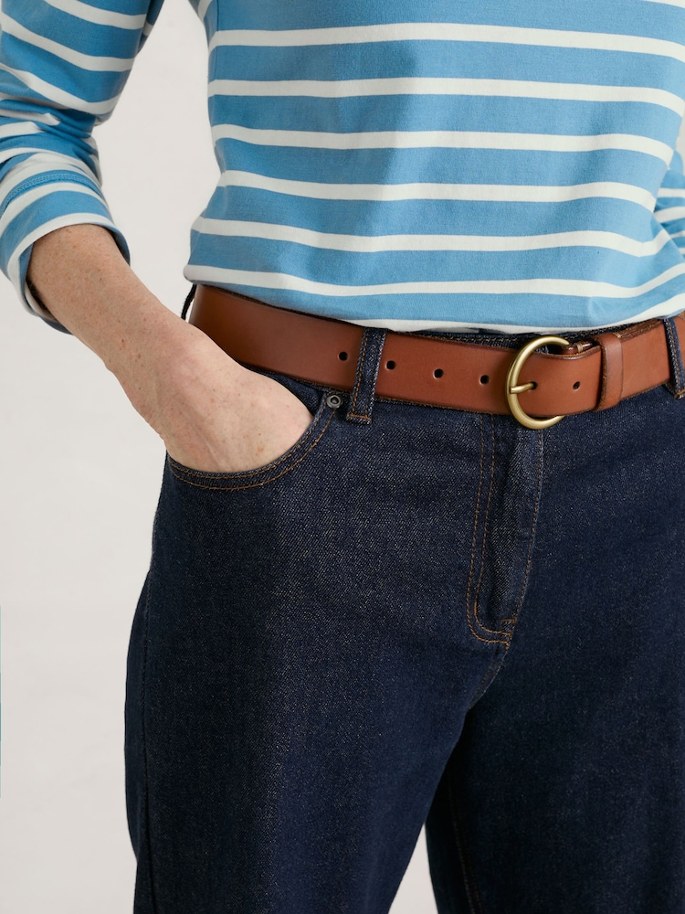 Seasalt Cornwall Brown Townshend Leather Belt - Image 5 of 5
