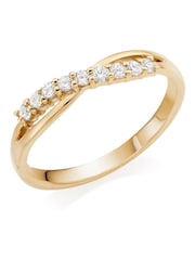 Beaverbrooks 18ct Yellow Gold Diamond Wedding Ring - Image 1 of 3
