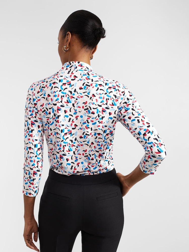Hobbs White Aimee Printed Top - Image 2 of 4