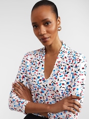 Hobbs White Aimee Printed Top - Image 3 of 4