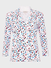 Hobbs White Aimee Printed Top - Image 4 of 4