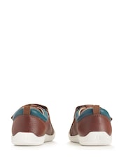 Start-Rite Playhouse Tan Leather Rip Tape Trainer Shoes - Image 4 of 6