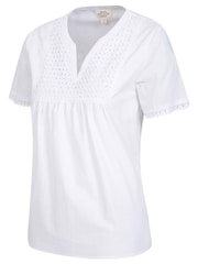 Mountain Warehouse White Womens Paris Embroidered 100% Cotton Top - Image 4 of 4