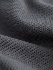 Charcoal Grey 100% Cotton Varsity Long Sleeve Hooded T-Shirt (3-16yrs) - Image 5 of 5