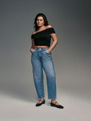 Dark Blue Authentic Barrel Hourglass Jeans - Image 1 of 8