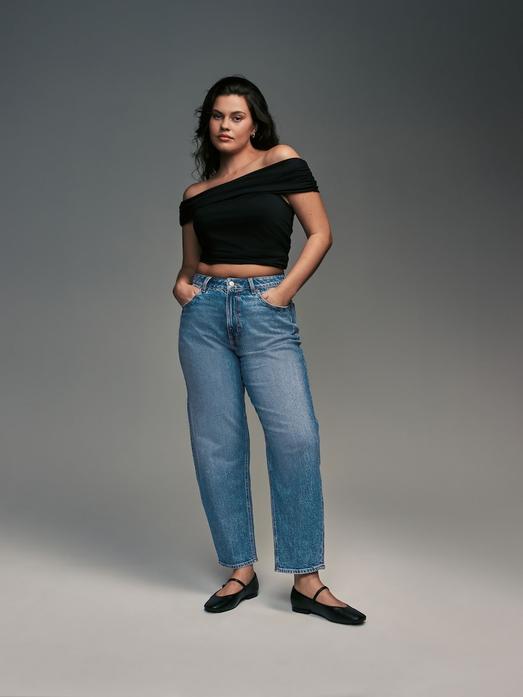 Dark Blue Authentic Barrel Hourglass Jeans - Image 1 of 8