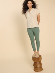 White Stuff Green Janey Crop Jeggings - Image 3 of 7