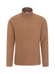 Mountain Warehouse Light Brown Mens Camber II Half Zip Quick Drying Fleece - Image 1 of 5