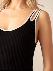 Ro&Zo Contrast Cut-Out Shoulder Knit Dress - Image 5 of 6