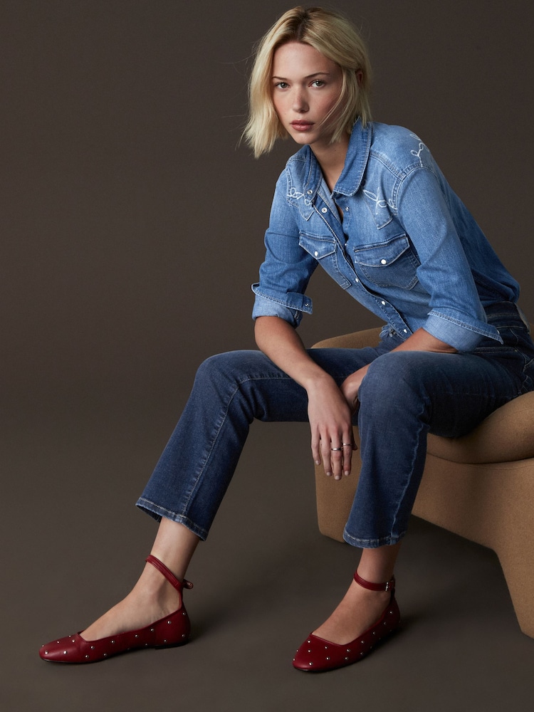 Bleu moyen - Slim Flared Flatteur And Shape Bootcut Jeans - Image 2 de 8